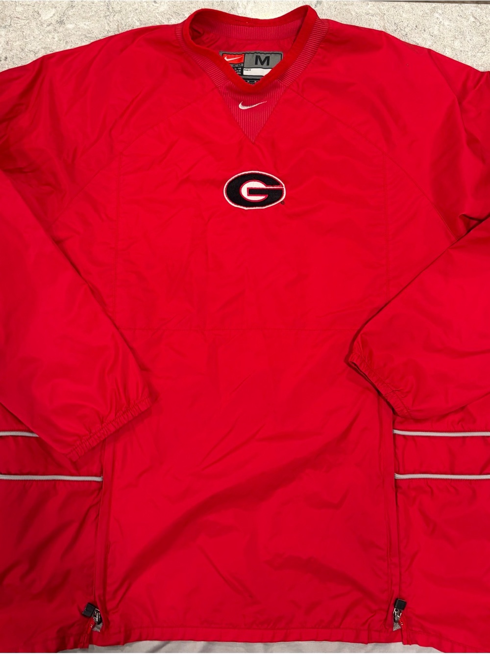 Georgia Bulldogs Nike Team Red Pullover Windbreaker-Medium